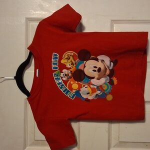 Disney Red Mickey and Friends Kids T-Shirt